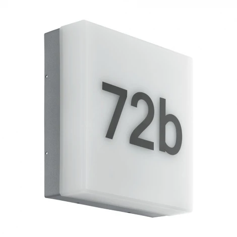 Настенный светильник уличный Eglo Cornale 97289 (LED, 220V, куб, цифры)