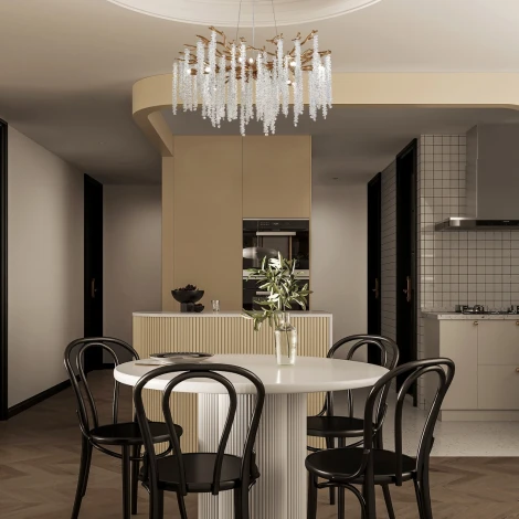 Подвесная люстра хрустальная Arte Milano Milano-1 23110.760.10.E14.A IB (220V, на тросе)