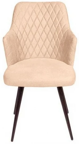 Стул поворотный на 360 градусов Hunt ромб, бархат бежевый 5 / чёрный конус Top Concept (13764)