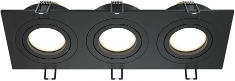 Встраиваемый светильник Atom GU10 3x50Вт Maytoni Technical DL024-2-03B (220V)