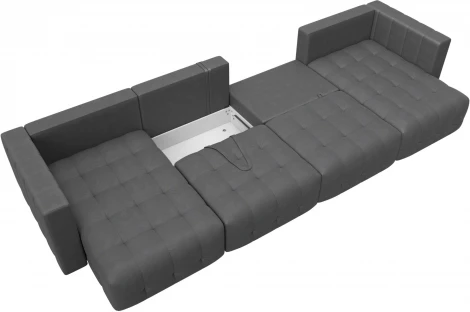 Диван П-образный Лига-052 НПБ Лонг Лига Диванов (Замша) арт.128860