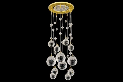 Встраиваемый светильник хрустальный Dio D'Arte Osimo Gold GU10.5.14.8.104 G (220V, круглые)