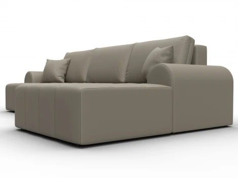 Диван угловой Лига-080 угол правый (ДСП/Пластик/Экокожа/Бежевый) Лига Диванов 134751