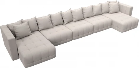 Диван П-образный Лига-052 НПБ МегаЛонг Лига Диванов (Замша) арт.128883