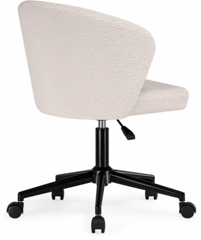 Офисное кресло Woodville Lika white teddy / black арт.15858