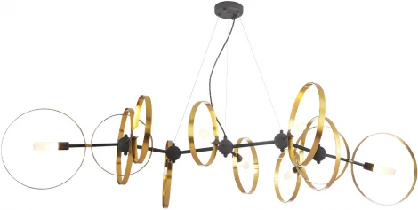 Подвесная люстра Crystal Lux ARMONICA SP8 BLACK/BRASS V1