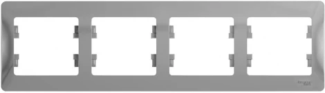 Рамка на 4 поста (алюминий) Systeme Electric GSL000304