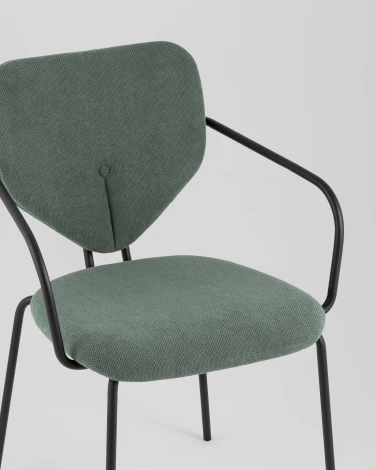 Стул обеденный Masey с подлокотниками зеленый Stool Group арт.УТ000039587