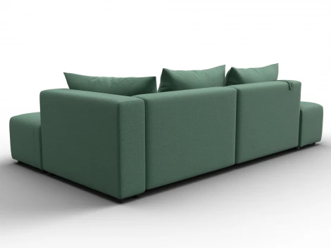 Диван угловой Лига-103 НПБ угол правый (ДСП,Брус,Фанера,Рогожка/Зеленый) Лига Диванов 134813