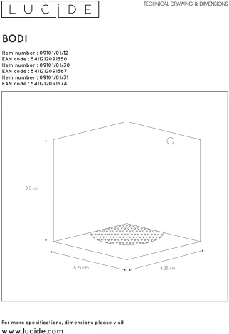 Накладной точечный светильник Lucide Bodi 09101/01/31 (220V)
