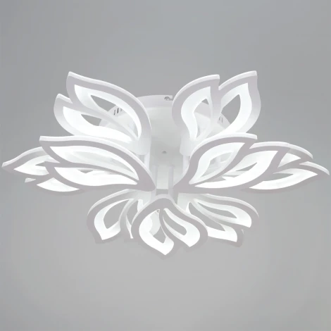 Потолочная люстра светодиодная на штанге с пультом с регулировкой цветовой температуры, яркости и с ночным режимом Reluce 10150-0.3-6+3 WH