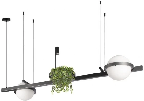 Подвесной светильник Loft It Jardin 10121/D Dark grey (LED, 220V, на тросе, шарики, асимметрия)