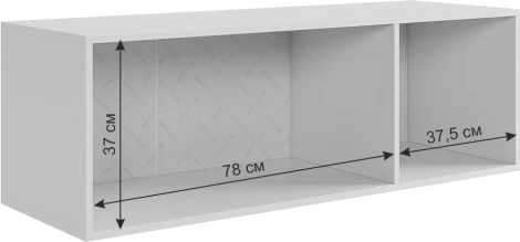 Зефир Антресоль трехдверная 119.01 Mebelson (ЛДСП,ПВХ,МДФ/Светлое дерево,Белый) арт.UL.119-M.103.01.3262