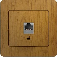 Розетка встраиваемая Ethernet RJ-45 (дуб) Systeme Electric Glossa GSL000581K