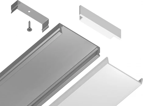 Алюминиевый профиль накладной для светодиодной ленты до 20мм Ambrella Illumination GP1800AL