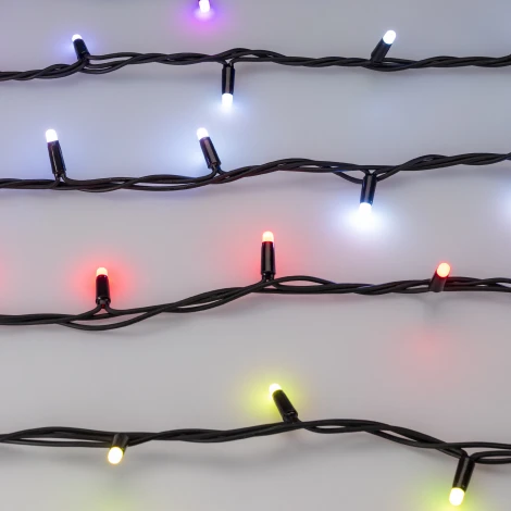 Светодиодная гирлянда ARD-STRING-PRO-10000-BLACK-100LED-MILK-LIVE RGB-DMX (24V, 10W) (IP65)