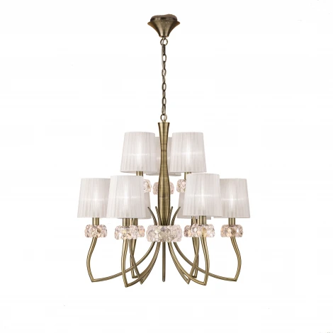 Подвесная большая люстра Mantra Loewe 4730 (220V, на цепи)