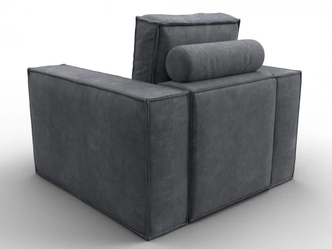 Кресло Лига-081 НПБ (ДСП,Велюр/Темно-серый) Лига Диванов 134978