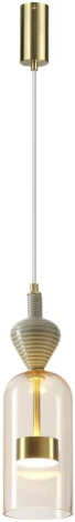 Подвесной светильник каскадный Odeon Light Palleta 5045/12LB античн.бронза/янтарный/металл/стекло/керамика LED 12W 4000К 1400Лм (220V, на проводе)