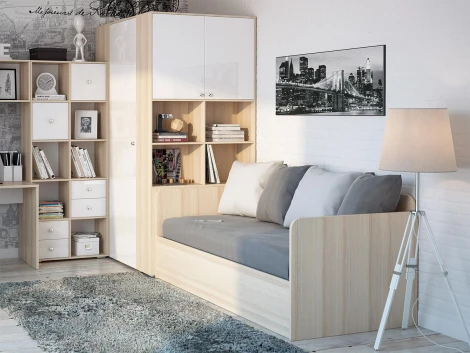 Кровать Play ОГОГО 340492 (ясень коимбра)