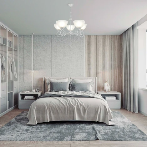 Подвесная люстра Arte Milano Amalfi-0656 330656/5 WT+SL (220V, на цепи)