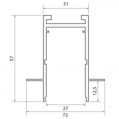 Шинопровод встраиваемый однофазный ST Luce Skyline 220 ST021.539.00H 3 метра 220V белый