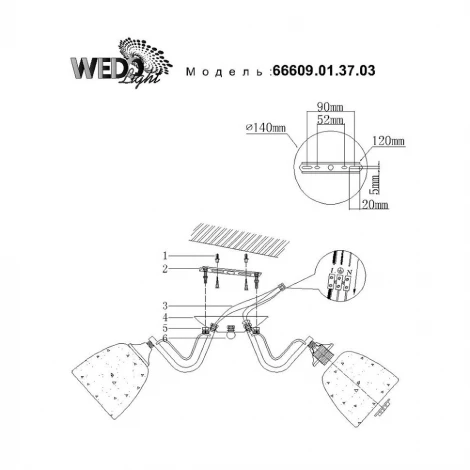 Потолочная люстра Wedo Light Rena 66609.01.37.03
