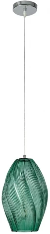 Подвесной светильник Lumion Tide 8290/1A хром/зеленый, металл/стекло E27 1*60W 220V (на проводе)