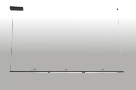 Подвесной светильник Crystal Lux LARGO SP33W L1770 BLACK (LED, 220V, на тросе)