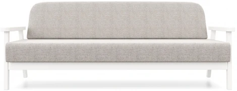 Диван Arsko прямой Флори Б белая эмаль рогожка серая