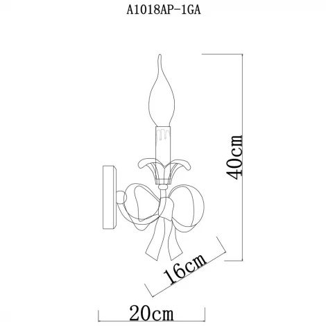 Бра Arte Lamp Olivia A1018AP-1GA