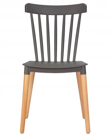 Стул обеденный THEO (ножки светлый бук, цвет темно-серый (GR-04))