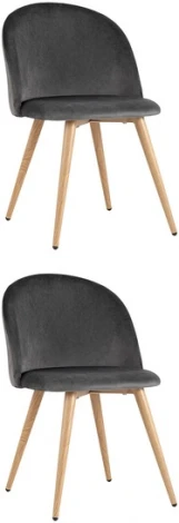Стул Лион велюр серый 2 шт Stool Group (арт.УТ000037450)