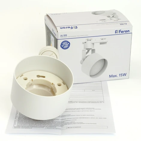 Трековый светильник однофазный 15W 220V Feron AL189 48708