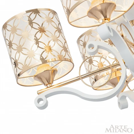 Подвесная люстра Arte Milano Florentia-3097 303097/5 Wh/Gd (220V, на цепи)