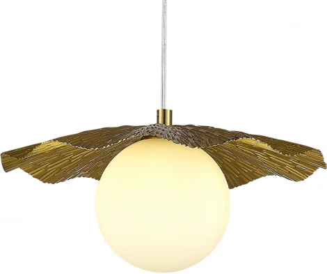 Подвесной светильник Evoluce Lorea SLE1196-303-01 Латунь/Белый G9 1*5W 4000K (220V, на проводе, шар)