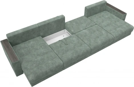 Диван П-образный с декором Лига-049 НПБ Лонг Лига Диванов (Велюр) арт.128565