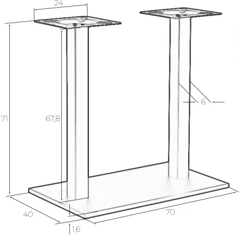 Подстолье обеденное DOBRIN EDWARD
