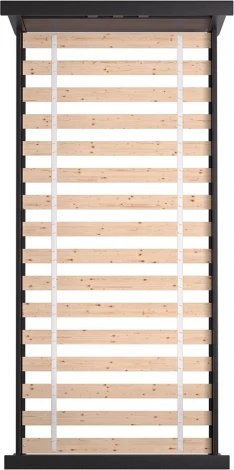 Комплект кровать Leset Мира 90х200 с основанием (Массив сосны/Черный) арт.2500000203824