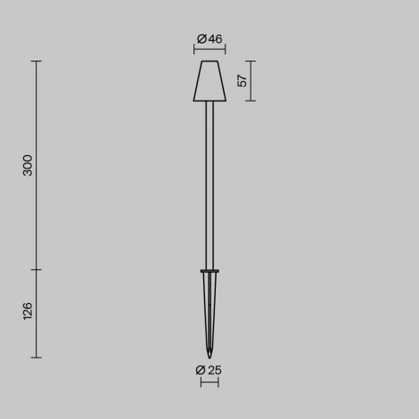 Грунтовый светильник Maytoni Outdoor Cane O504FL-L1B3K