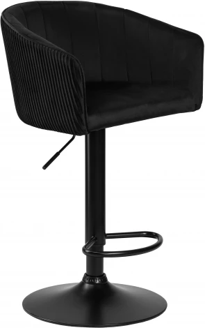 Стул барный DOBRIN DARCY BLACK (черный велюр (1922-21)) 5025_BlackBase-LM BLACK, цвет сиденья черный (1922-21), основания черное