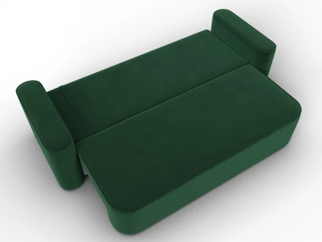 Диван прямой Лига-118 НПБ (ДСП,ЛДСП,Брус,Фанера,Велюр/Зеленый) Лига Диванов 137074
