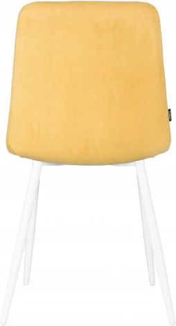 Стул обеденный DOBRIN CHILLY ROMBO (Горчичный Simple 15, основание белый) 006 ROMBO, цвет сиденья горчичный основания белый