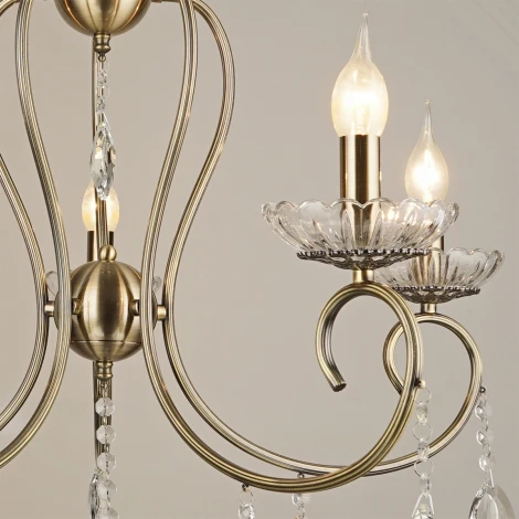 Подвесная люстра Reluce 04462-0.4-05 (220V, подвески, на цепи, подсвечник, свеча)