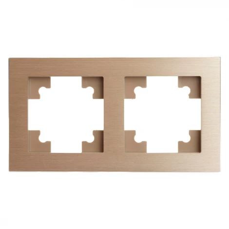 Рамка на 2 поста (шампань) Stekker Катрин 50014