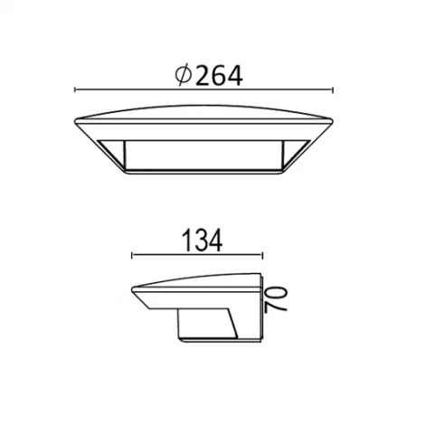 Настенный светильник уличный Oasis Light W1880S S