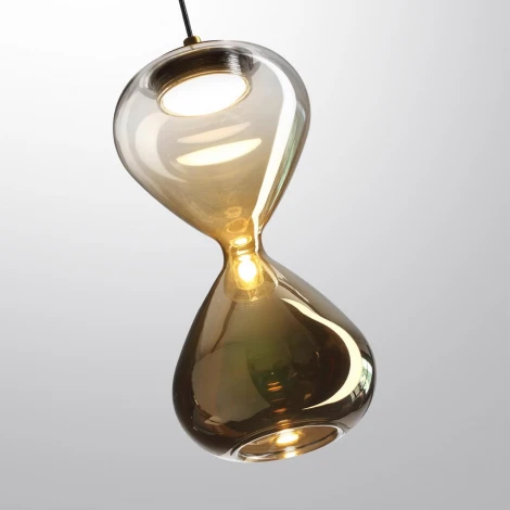 Подвесной светильник Odeon Light Glessi 5094/4L черный/прозрачн./золотой градиент/металл/стекло LED 4W 4000K (220V, на проводе)