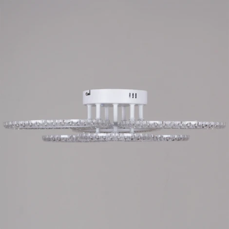 Потолочная люстра светодиодная на штанге с пультом с регулировкой цветовой температуры, яркости и ночным режимом Reluce 36890-0.3-3+3A WH