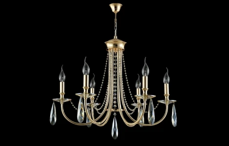 Подвесная люстра Crystal Lux Victoria SP6 GOLD/AMBER