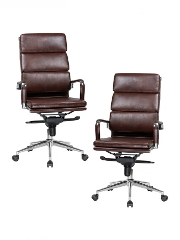 Набор 2 шт офисное кресло для руководителей DOBRIN ARNOLD (коричневый)